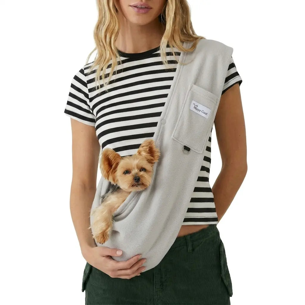 Dog Carrier Sling – Hands-Free Pet Carrier for Cats up to 14 Lbs, Dog Slings for Small Dogs, Dog Sling Carrier for Every Day Use, Machine Washable Cool Cat Stuff Puppy Pouch Cotton Lining