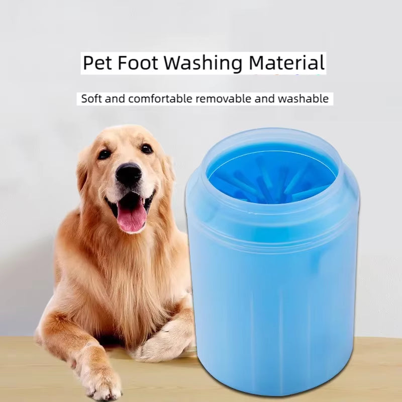 Pet Paw Cleaner Soft Silicone Foot Cleaning Brush Portable Pet Dogs Towel Foot Washer Cleaning Bucket Clean Brush Supplies