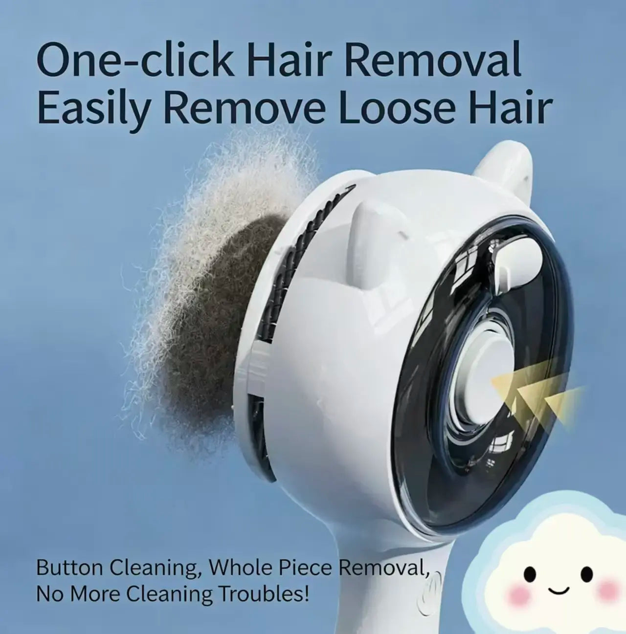 Pet Spray Grooming Brush, Anti-Flying Hair Cat Brush for Removing Loose Fur