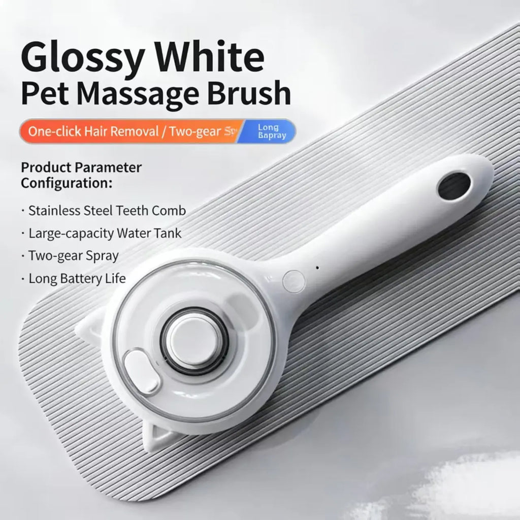 Pet Spray Grooming Brush, Anti-Flying Hair Cat Brush for Removing Loose Fur