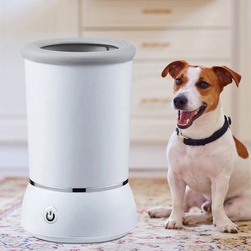 Automatic Dog Paw Cleaner Pet Foot Washer Cup with Soft Silicone Brush Dog Paw Washer Muddy Paw Cleaner for Dogs Cats