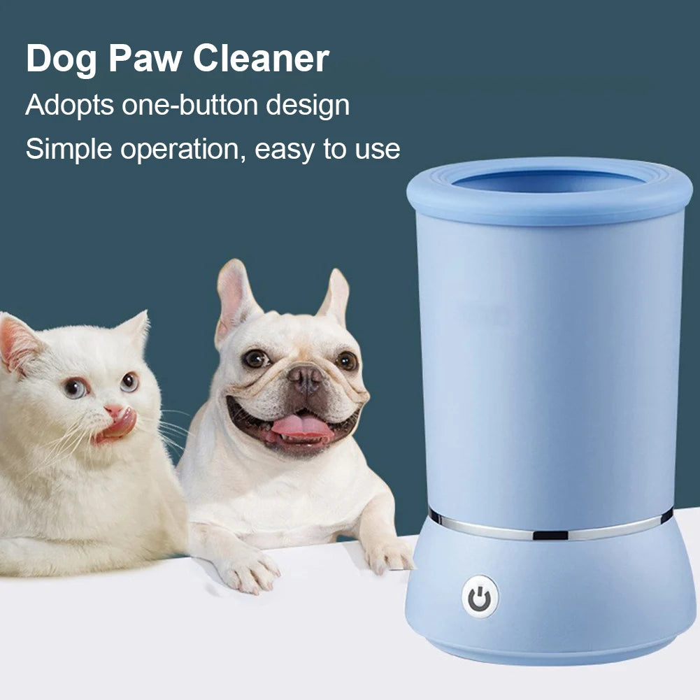 Automatic Dog Paw Cleaner Pet Foot Washer Cup with Soft Silicone Brush Dog Paw Washer Muddy Paw Cleaner for Dogs Cats